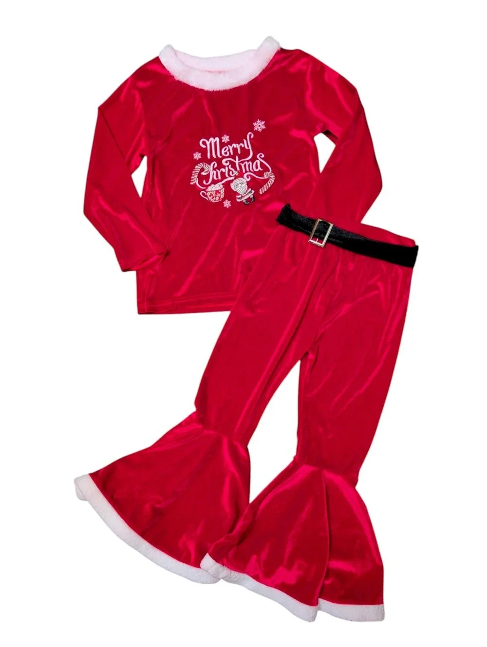 Velvet Velour Christmas Outfit